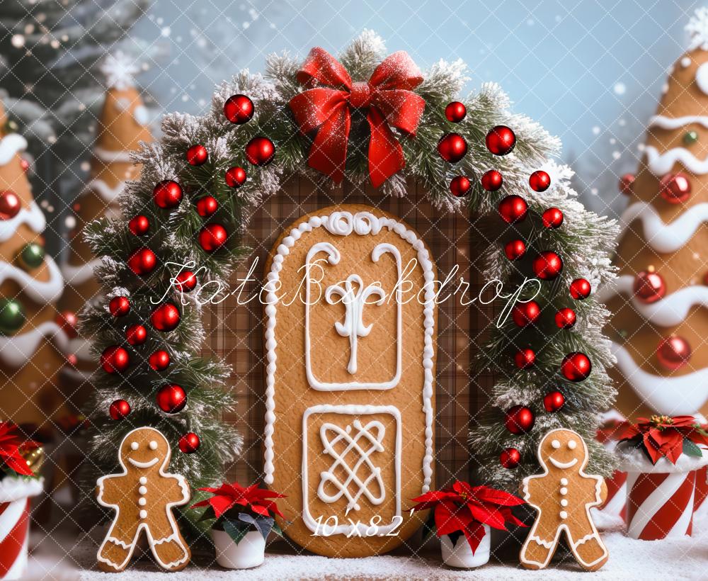 Kate Christmas Gingerbread Arch Trees Backdrop Designed by Mini MakeBelieve - Kate Backdrop AU