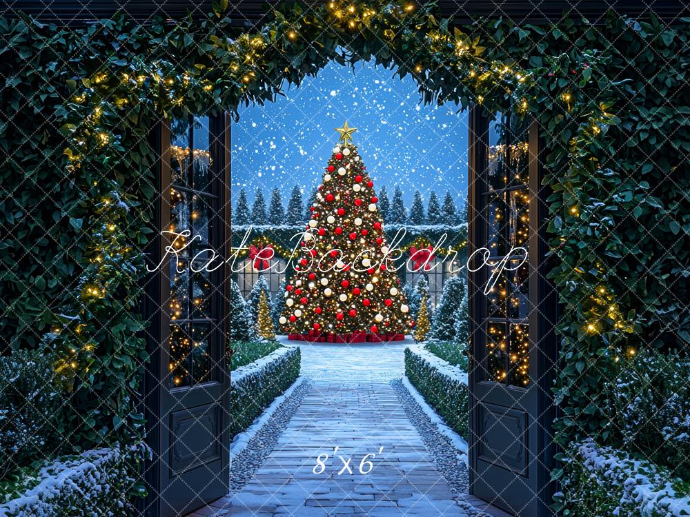 Kate Christmas Tree Snow Backdrop Designed by Mini MakeBelieve - Kate Backdrop AU