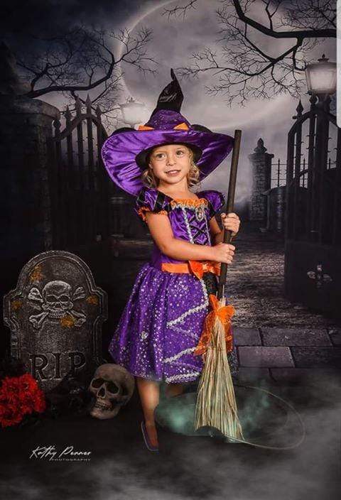Kate Halloween fabric Backdrop for photography Haunted house - Kate Backdrop AU