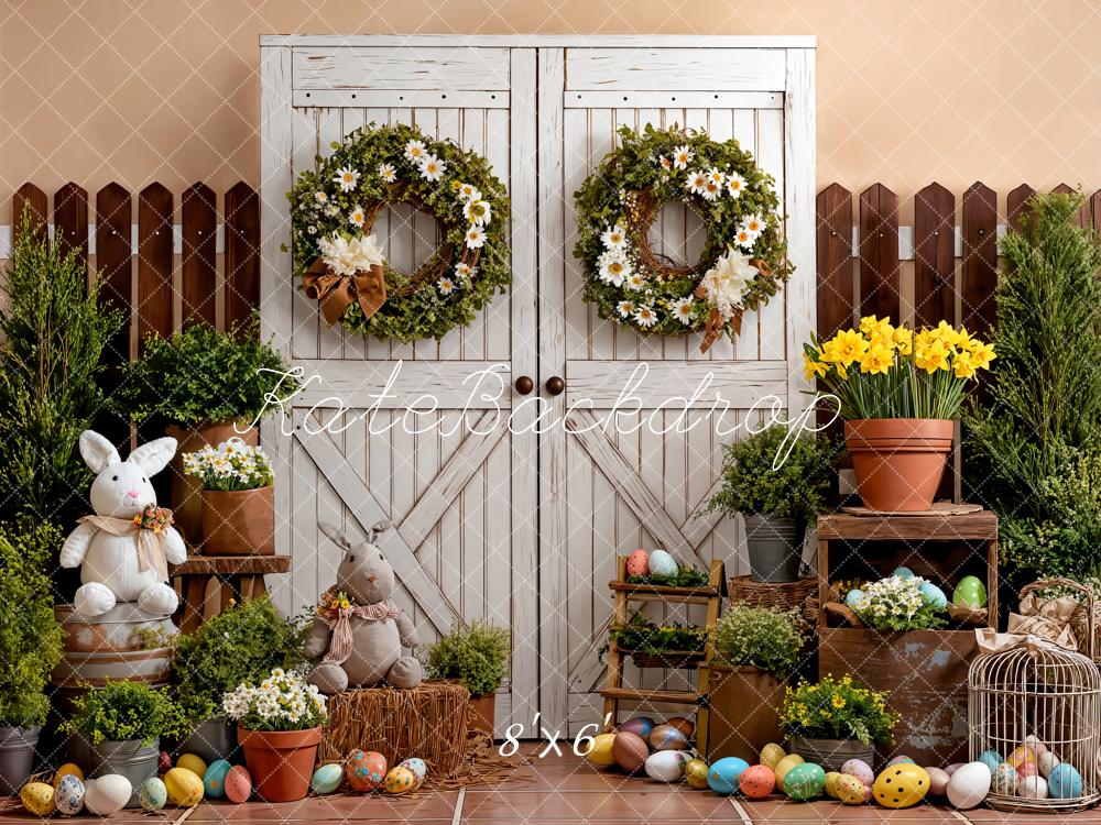 Kate Easter Bunny Eggs Door Backdrop Designed by Emetselch