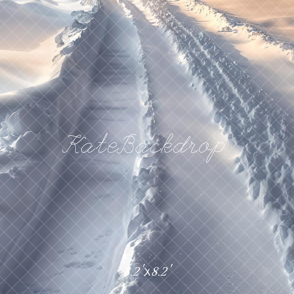 Kate Snow Tracks Winter Backdrop Designed by Kate Image - Kate Backdrop AU