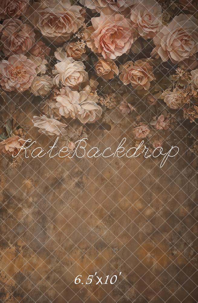 Kate Fine Art Vintage Flowers Brown Backdrop Designed by GQ - Kate Backdrop AU