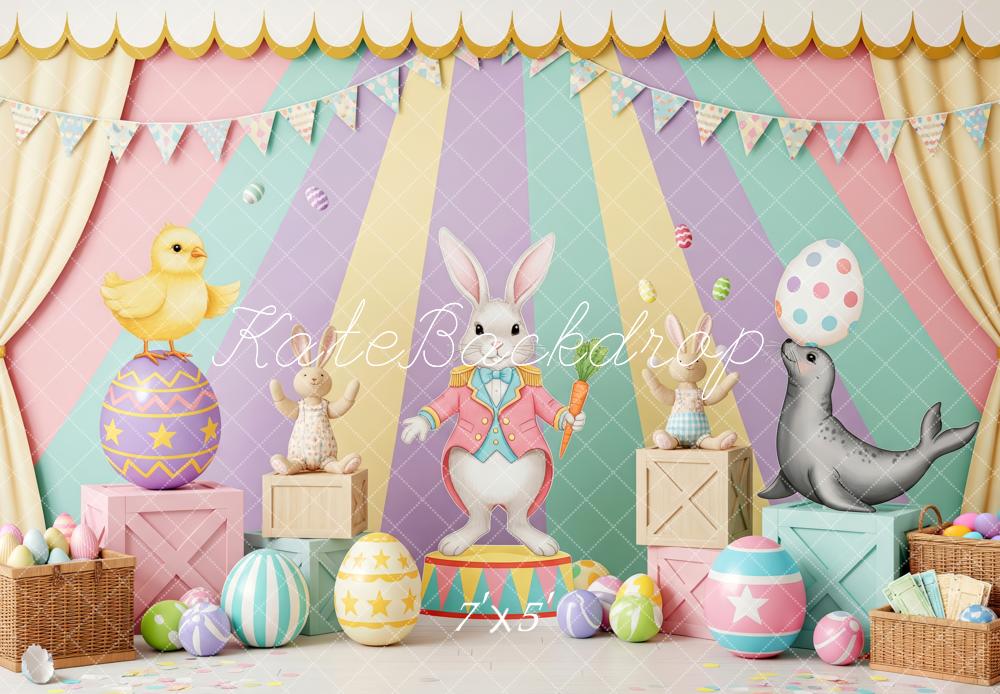 Kate Easter Bunny Circus Eggs Backdrop Designed by Patty Roberts