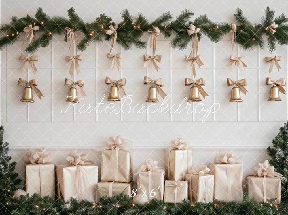 Kate Christmas Bells Presents Backdrop Designed by Patty Roberts - Kate Backdrop AU
