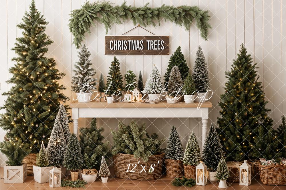 Kate Christmas Trees Fleece Backdrop Designed by Emetselch