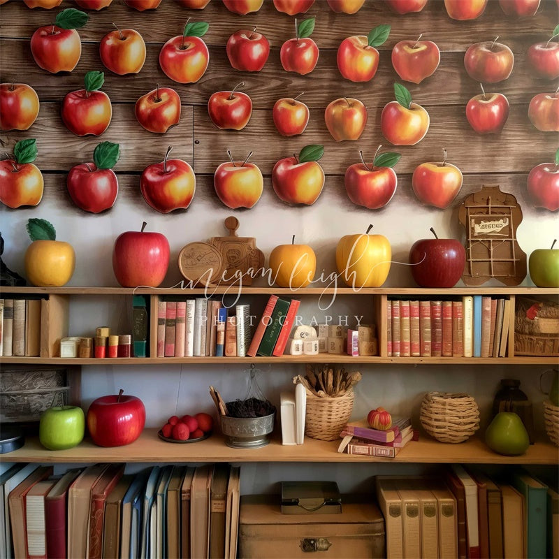 Kate Apples Books Shelves Backdrop Designed by Megan Leigh