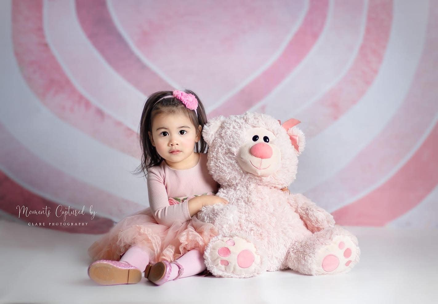 Kate Valentine's Watercolor Backdrop Heart Pattern Designed by Mandy Ringe Photography - Kate Backdrop AU