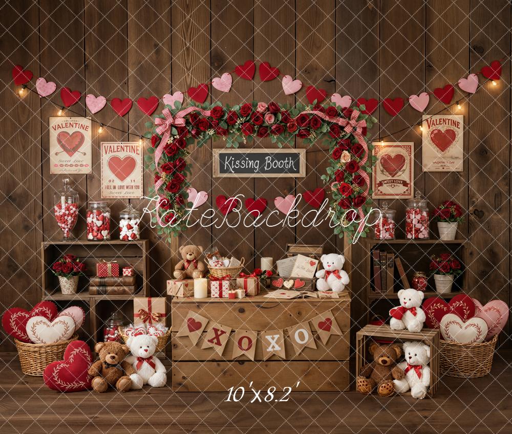 Kate Valentine Kissing Booth Fleece Backdrop Designed by Emetselch