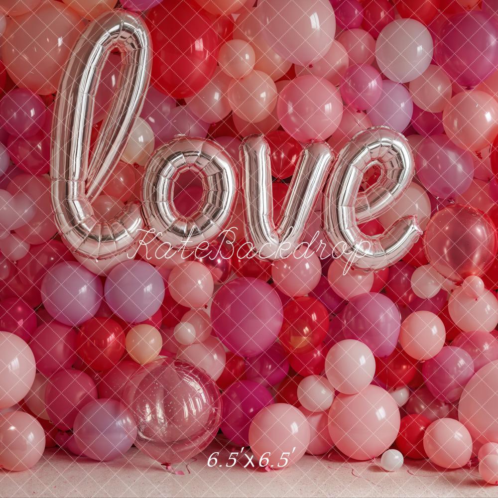 Kate Love Balloon Wall Pink Backdrop Designed by Emetselch - Kate Backdrop AU