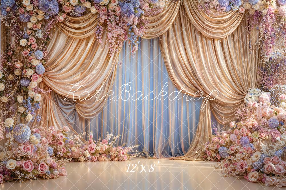 Kate Wedding Flower Arch Drapes Backdrop Designed by Emetselch