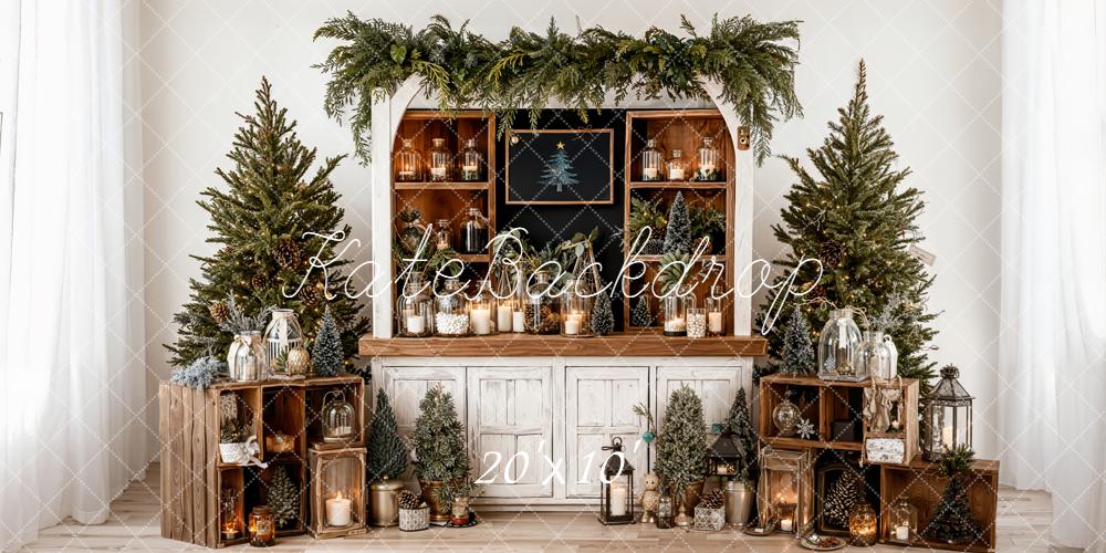 Kate Christmas Cabinet Trees Backdrop Designed by Emetselch