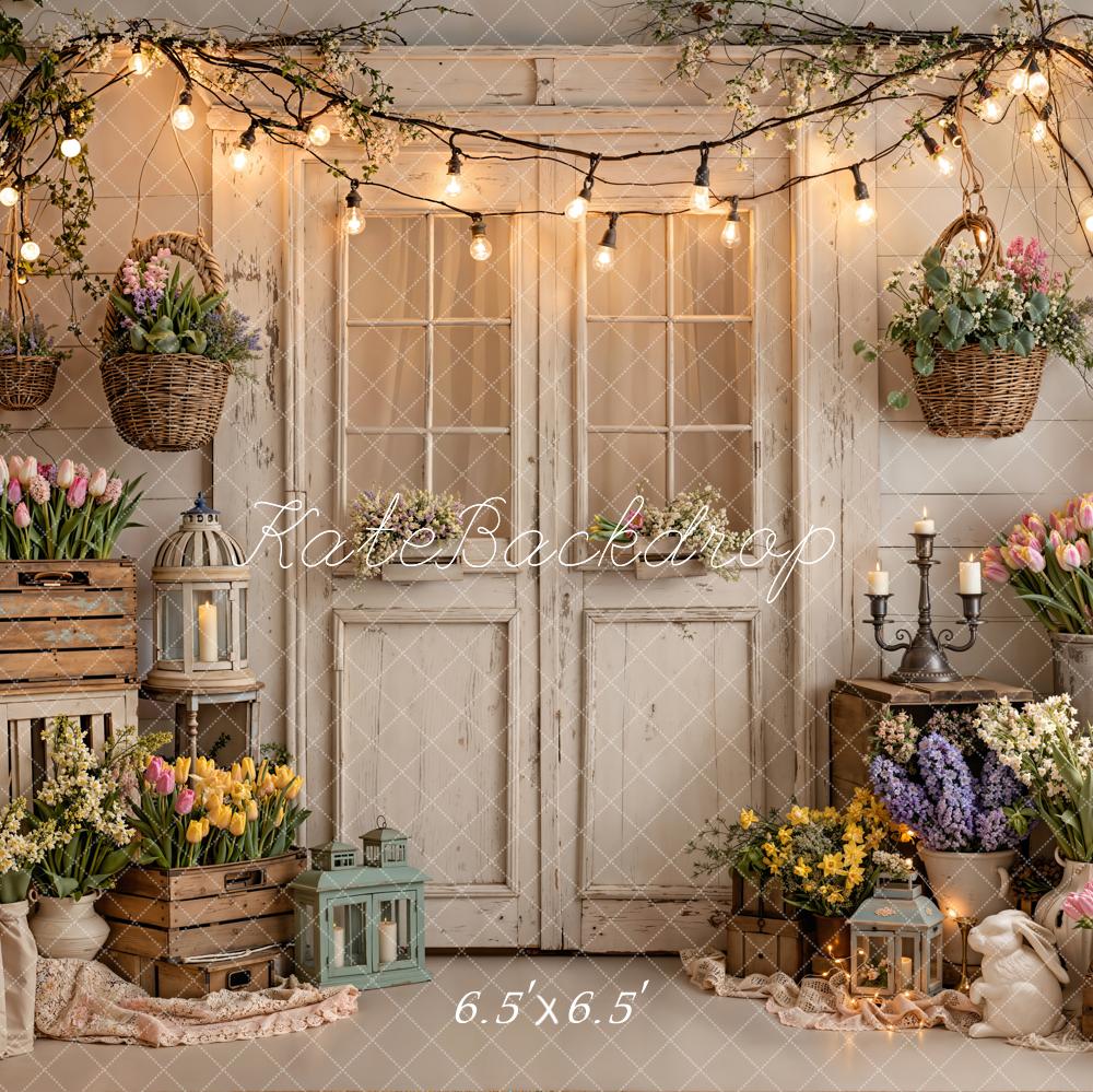 Kate Spring Flower Crates Vintage Door Backdrop Designed by Emetselch