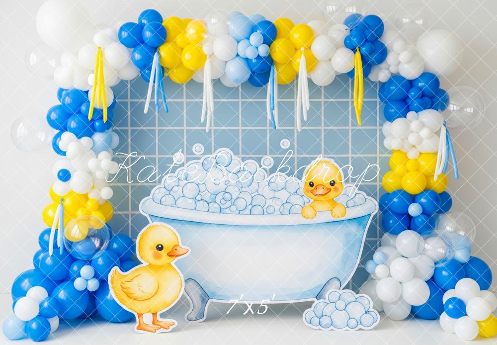 Kate Duck Bathtub Bubbles Balloon Backdrop Designed by Patty Roberts - Kate Backdrop AU