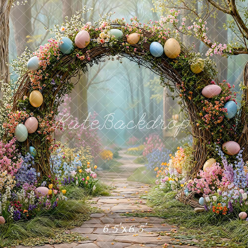 Kate Easter Egg Flower Arch Forest Backdrop Designed by Emetselch