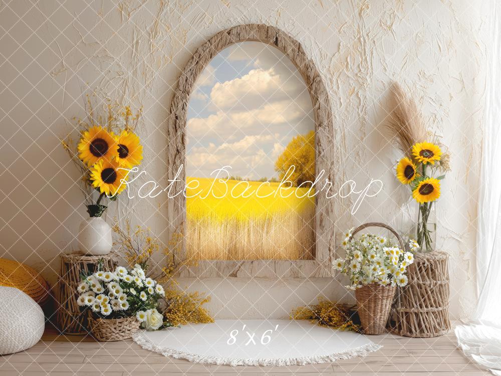Kate Sunflower Arch Rustic Backdrop Designed by Mini MakeBelieve - Kate Backdrop AU