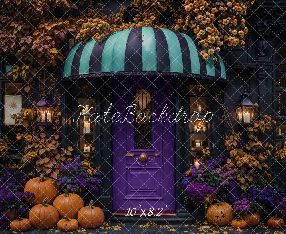 Kate Halloween Purple Door Pumpkins Backdrop Designed by Chain