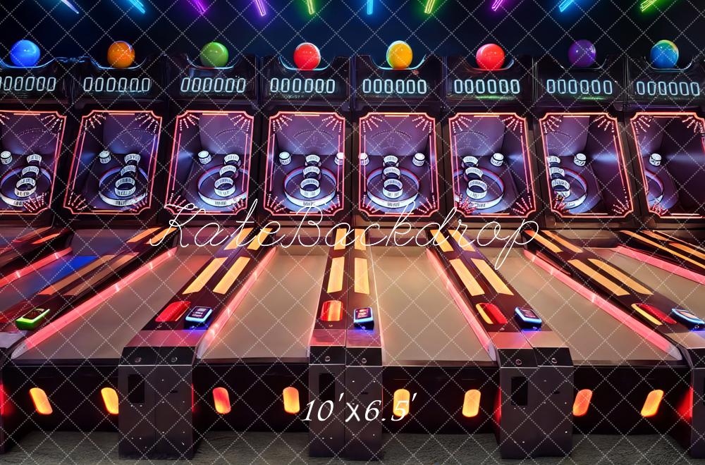 Kate Arcade Game Neon Backdrop Designed by Mini MakeBelieve
