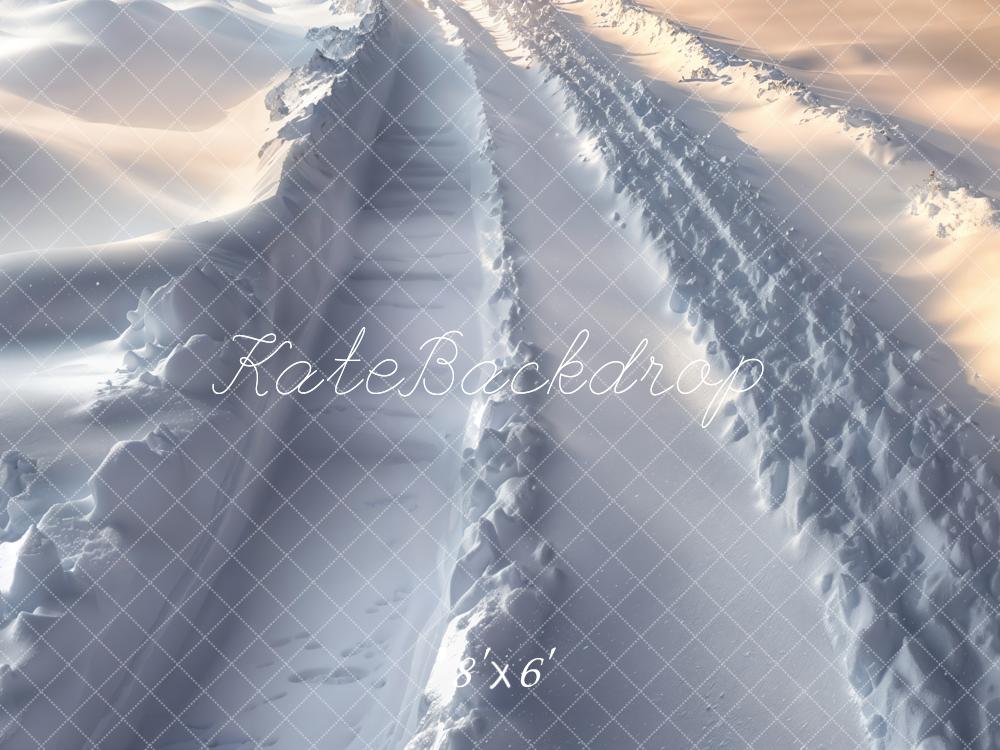 Kate Snow Tracks Winter Backdrop Designed by Kate Image - Kate Backdrop AU