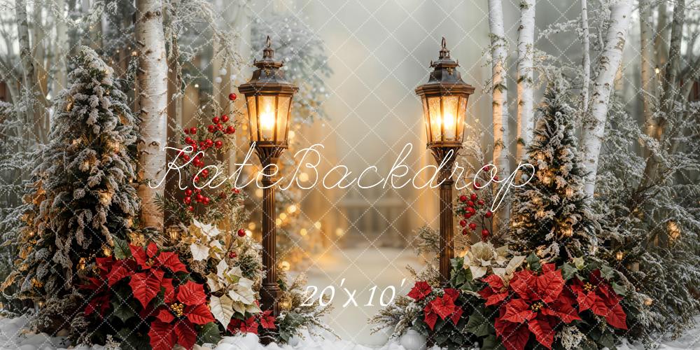 Kate Christmas Birch Trees Snow Backdrop Designed by Emetselch - Kate Backdrop AU
