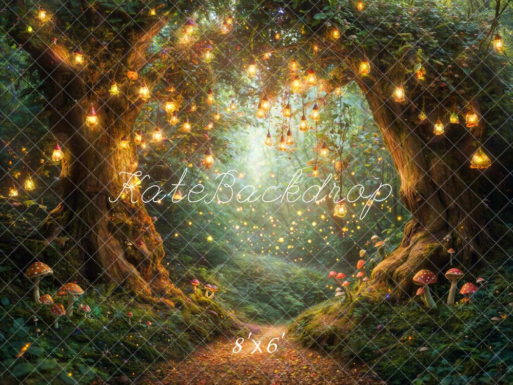 Kate Fairy Fantasy Forest Mushrooms Backdrop Designed by Emetselch