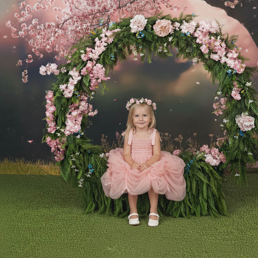 Kate Spring Pink Blossom Tree Backdrop Designed by Emetselch
