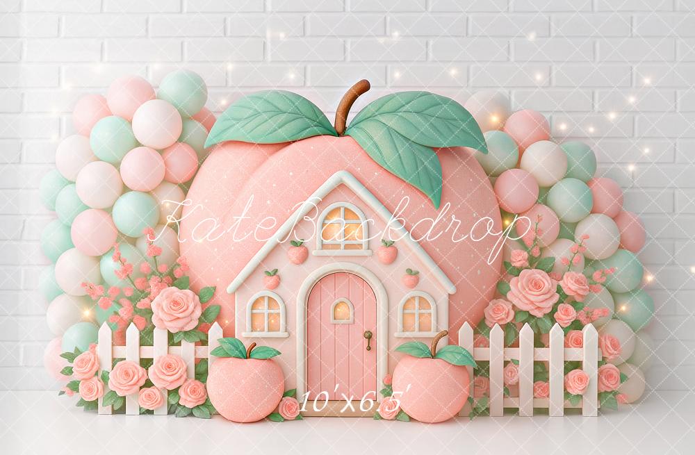 Kate Peach House Balloons Backdrop Designed by Ashley Paul