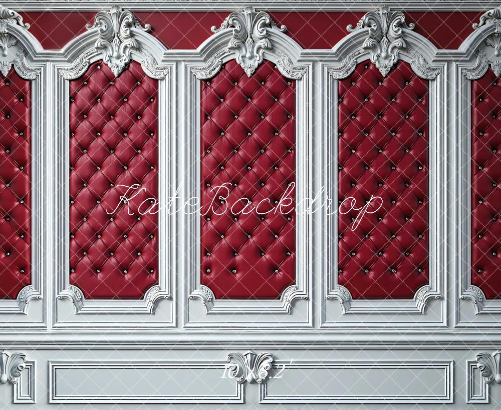 Kate Red Tufted Retro Wall Panel Backdrop Designed by Mini MakeBelieve