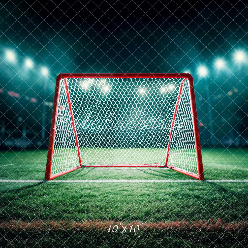 Kate Soccer Goal Net Grass Field Backdrop Designed by Emetselch