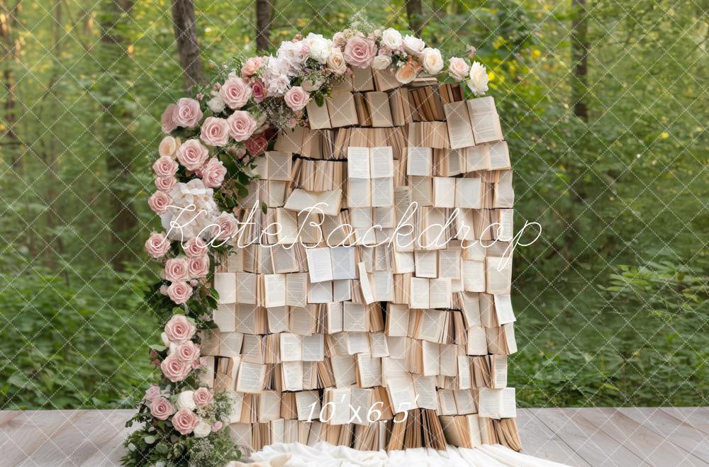 Kate Flower Arch Books Forest Backdrop Designed by Mini MakeBelieve - Kate Backdrop AU