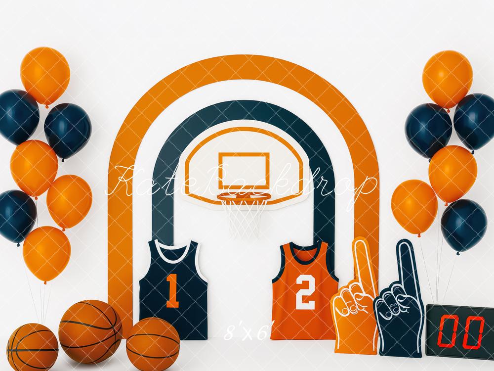 Kate Basketball Hoop Balloons Scoreboard Backdrop Designed by Patty Roberts - Kate Backdrop AU