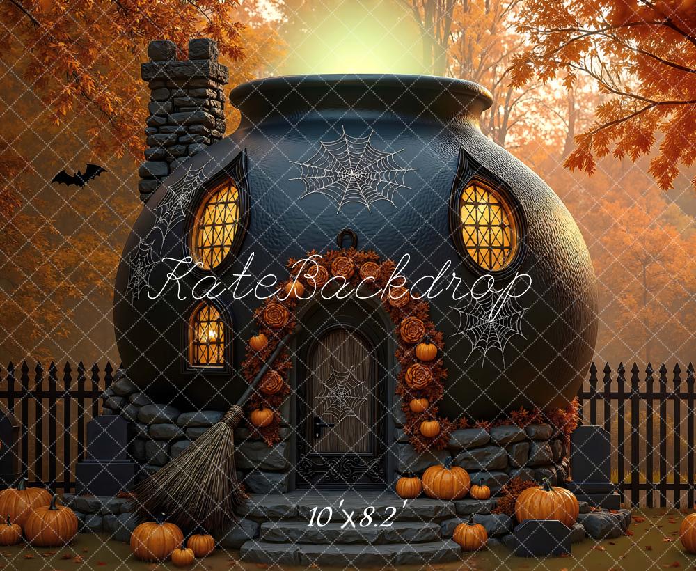Kate Halloween Cauldron House Backdrop Designed by Mini MakeBelieve
