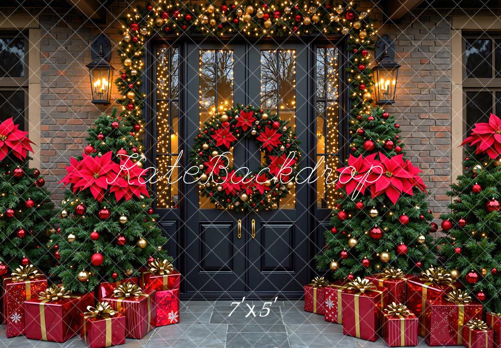 Kate Christmas Trees Door Wreath Backdrop Designed by Mini MakeBelieve