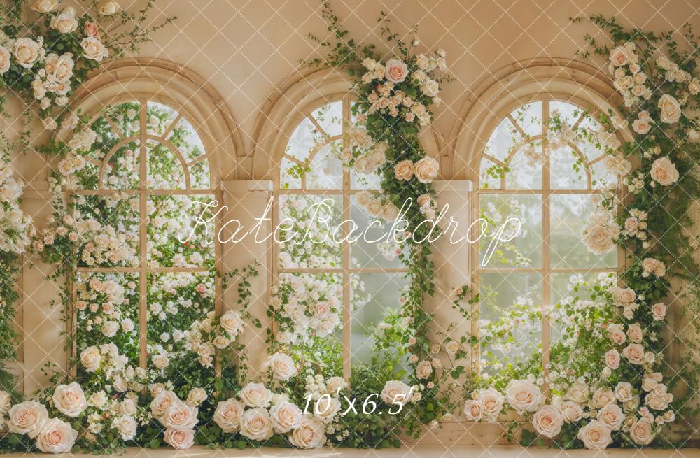 Kate Spring Flower Arch Windows Backdrop Designed by Emetselch