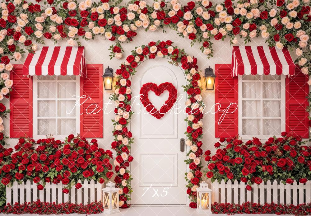 Kate Red Roses Valentine's Day Backdrop Designed by Patty Roberts