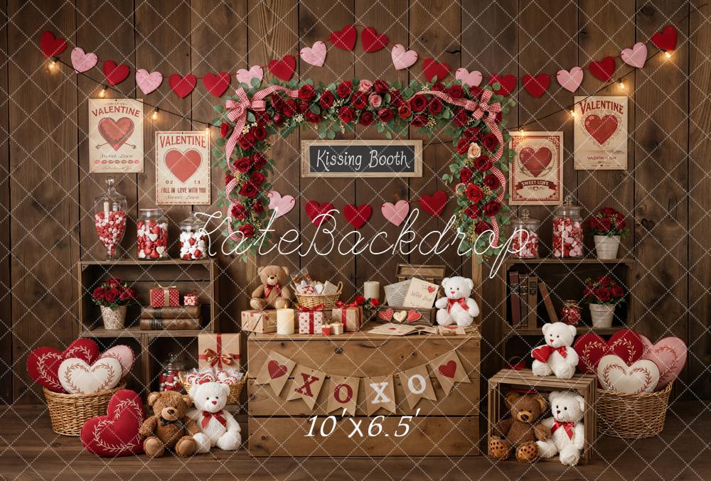 Kate Valentine Kissing Booth Fleece Backdrop Designed by Emetselch