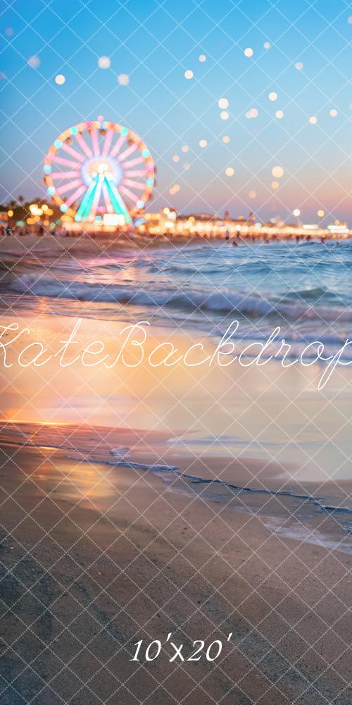 Kate Ferris Wheel Beach Bokeh Backdrop Designed by Chain