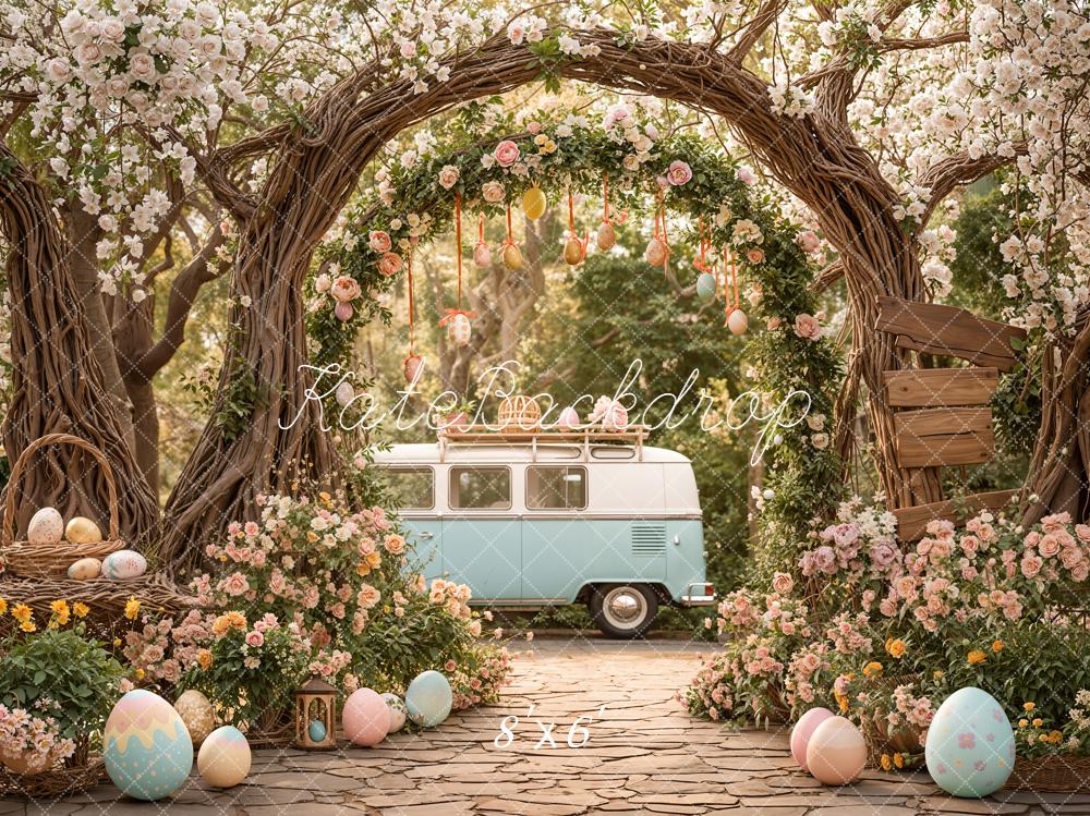 Kate Easter Bunny Eggs Arch Backdrop Designed by Emetselch