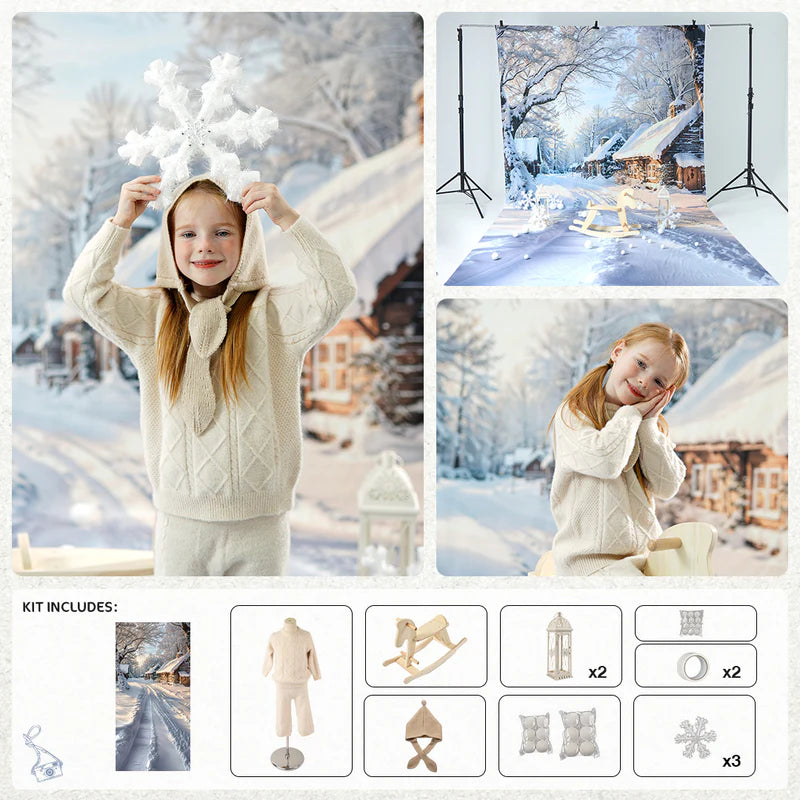 Kate Winter Outdoor Snow Scene Photo Kit