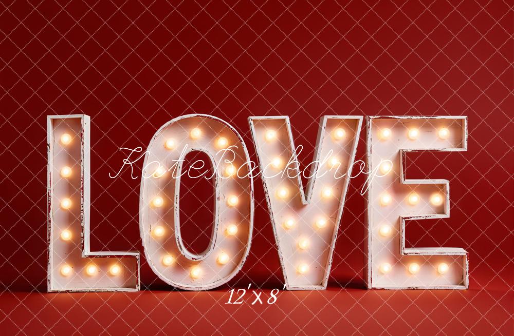 Kate Love Lights Red Backdrop Designed by Emetselch