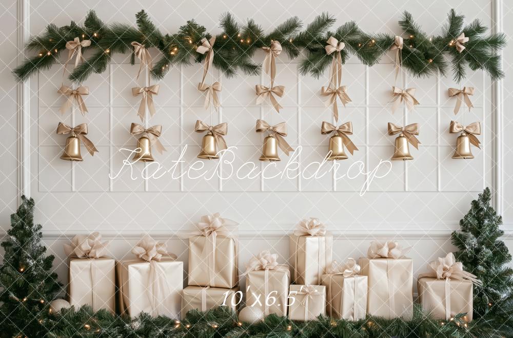 Kate Christmas Bells Presents Backdrop Designed by Patty Roberts - Kate Backdrop AU