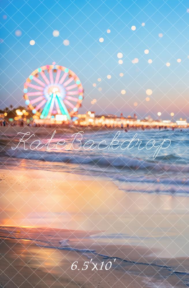 Kate Ferris Wheel Beach Bokeh Backdrop Designed by Chain