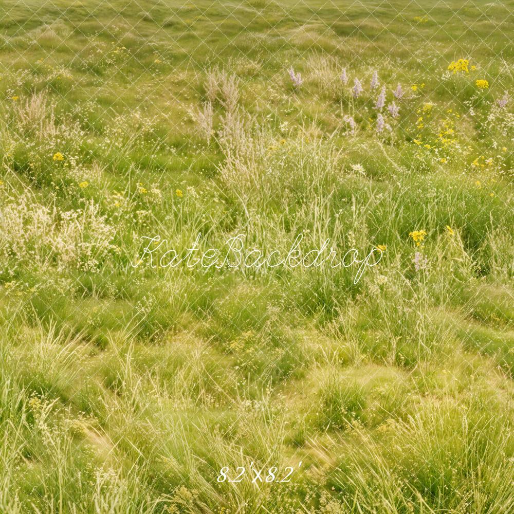 Kate Green Meadow Wildflowers Grass Backdrop Designed by Chain