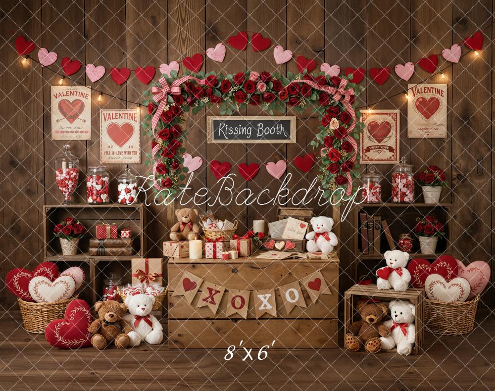 Kate Valentine Kissing Booth Fleece Backdrop Designed by Emetselch