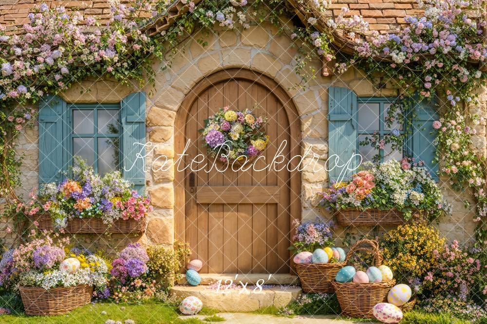Lightning Deal Kate Easter Eggs Cottage Flowers Baskets Backdrop Designed by Emetselch