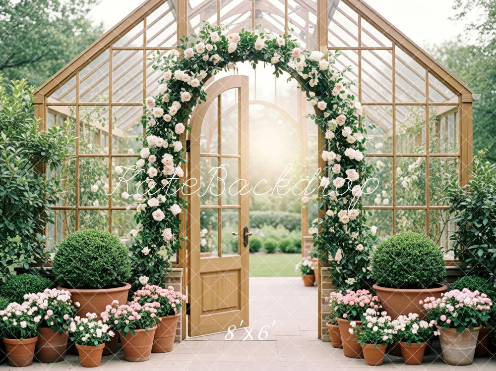 Kate Spring Greenhouse Plants Backdrop Designed by Patty Roberts