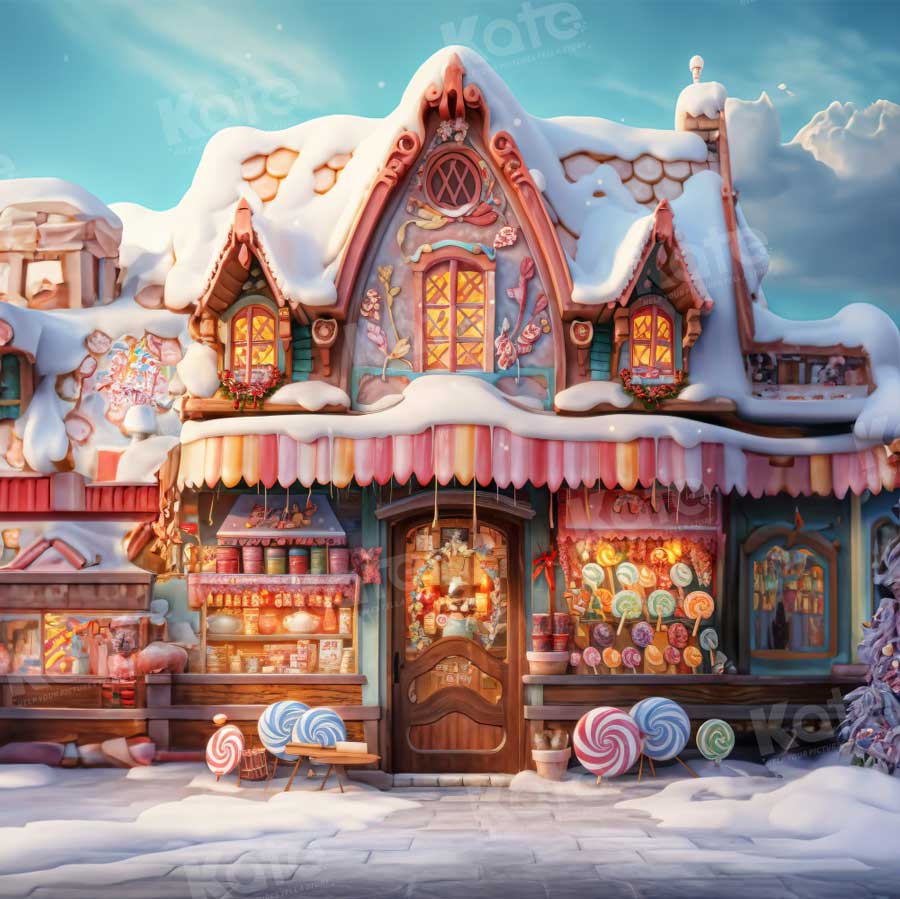 Kate Christmas Candy Shop Backdrop Designed by Emetselch - Kate Backdrop AU