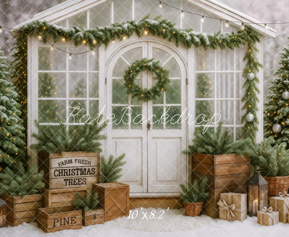 Kate Christmas Greenhouse Backdrop Designed by Patty Roberts