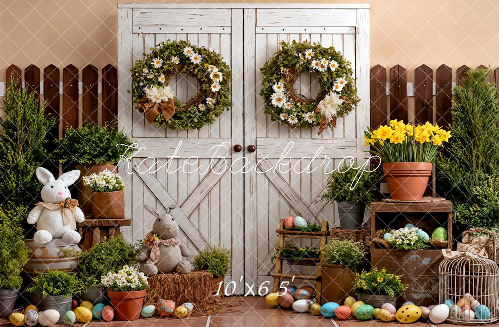 Kate Easter Bunny Eggs Door Backdrop Designed by Emetselch
