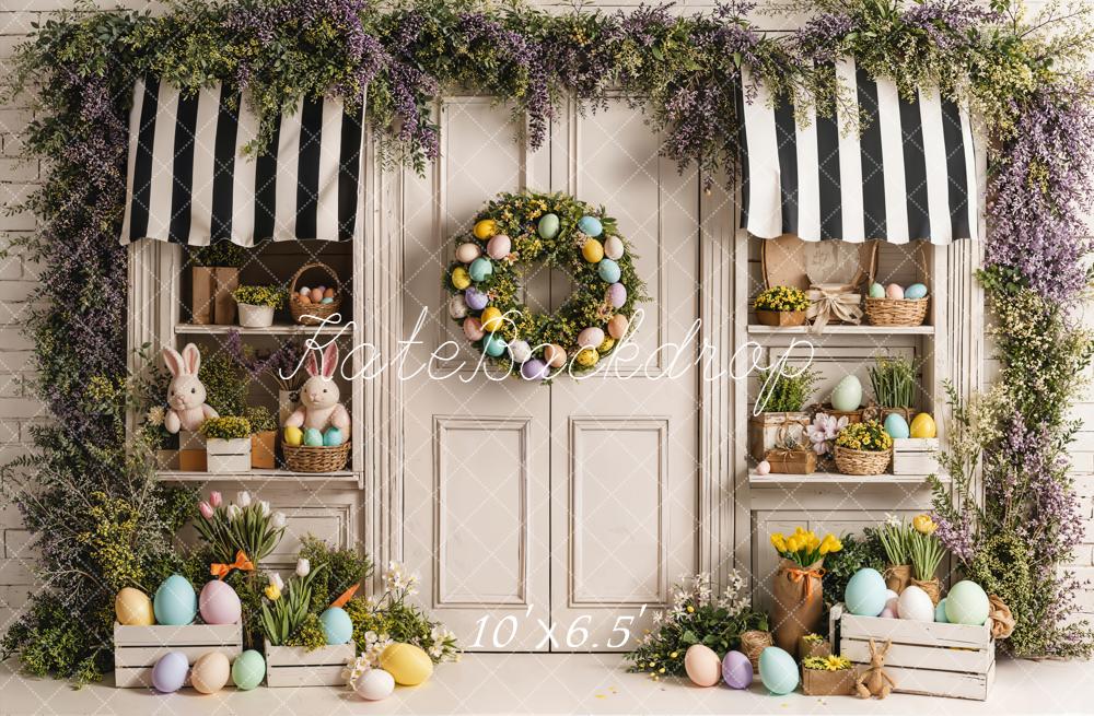 Kate Easter Bunny Eggs Door Backdrop Designed by Emetselch