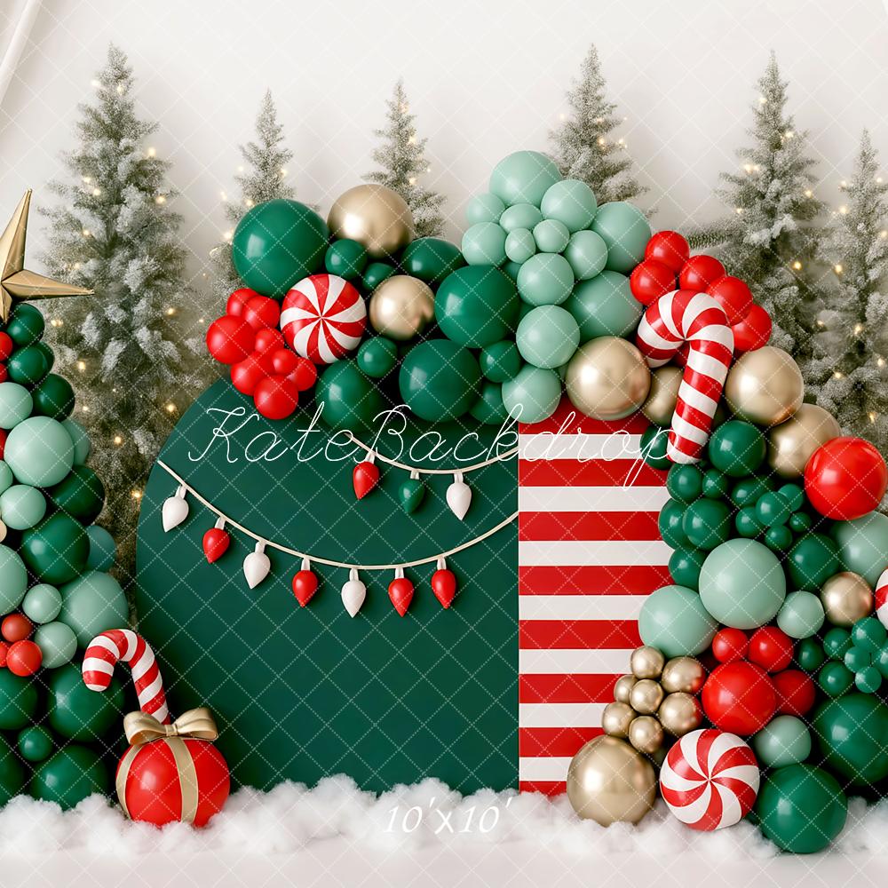 Kate Christmas Balloon Trees Backdrop Designed by Mini MakeBelieve - Kate Backdrop AU